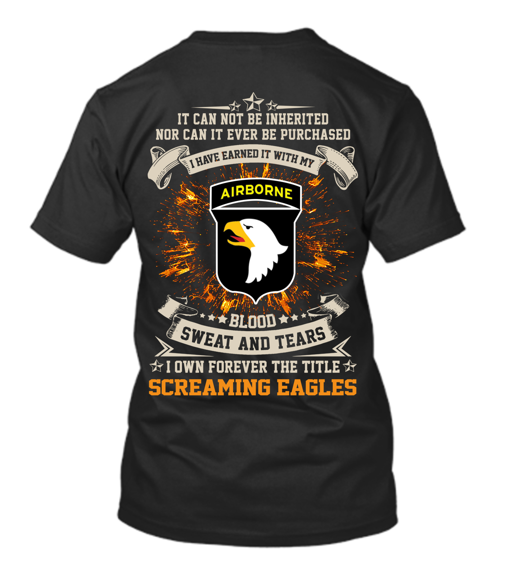101st Airborne Division Screaming Eagles Blood Sweat And Tears T-Shirt