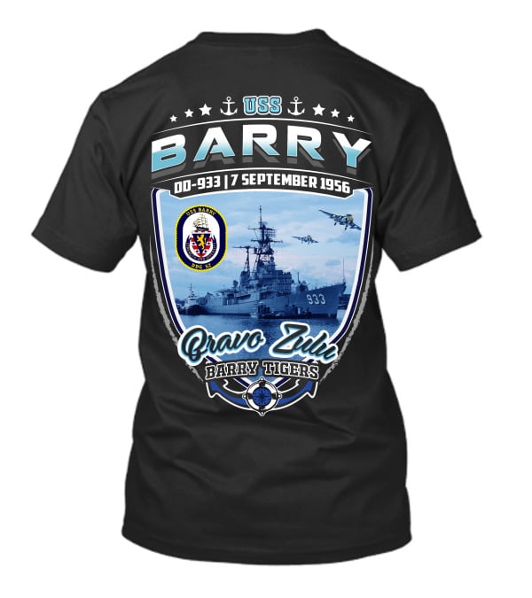 Uss Barry Dd-933 7 September 1956 Bravo Zulu Barry Tigers T-Shirt