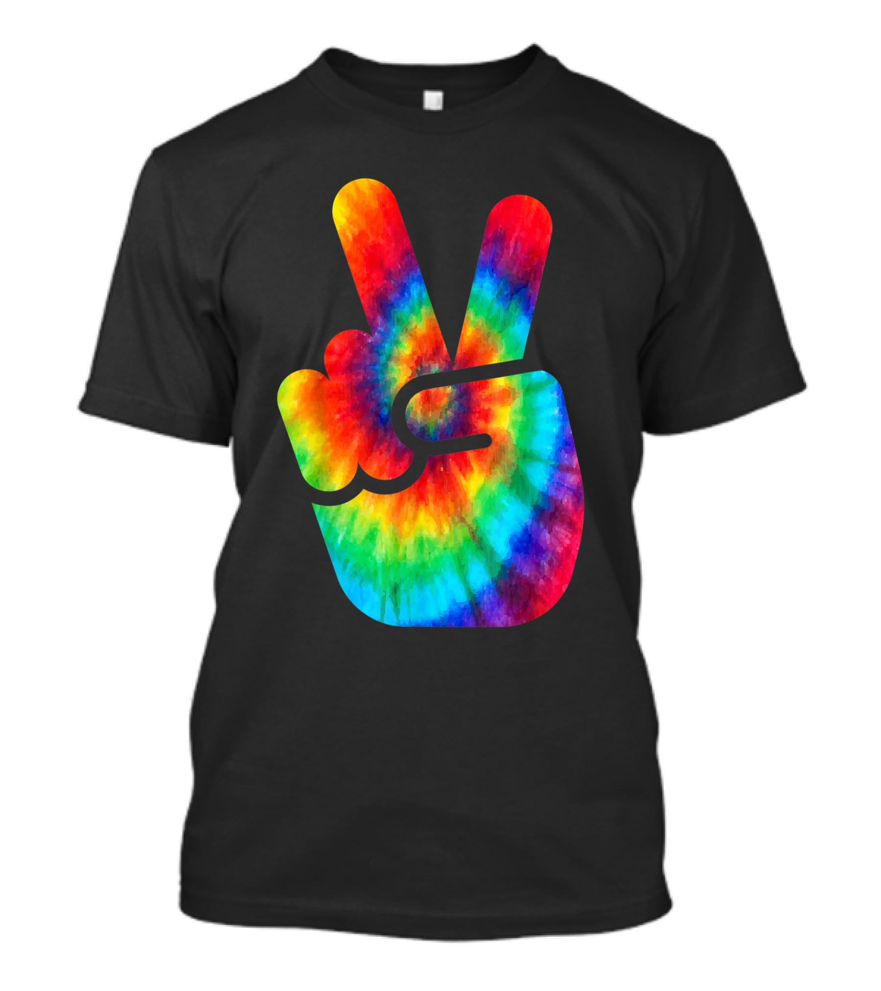 Peace Sign Rainbow Tie Dye Vibe T-Shirt