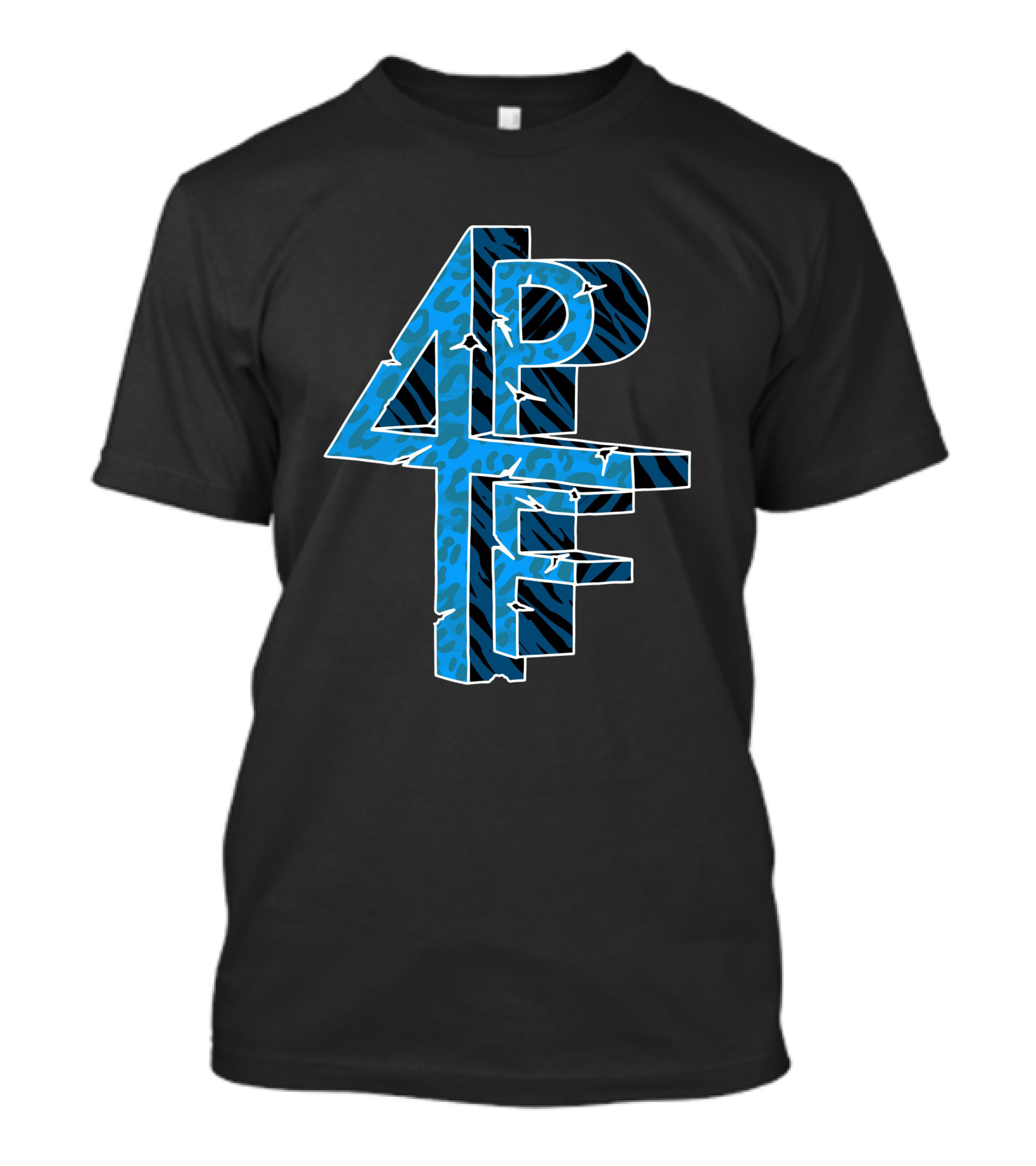 4PF Blue Animal Print T-Shirt