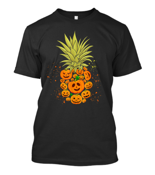 Pineapple Made Of Halloween Pumpkins Faces T-Shirt