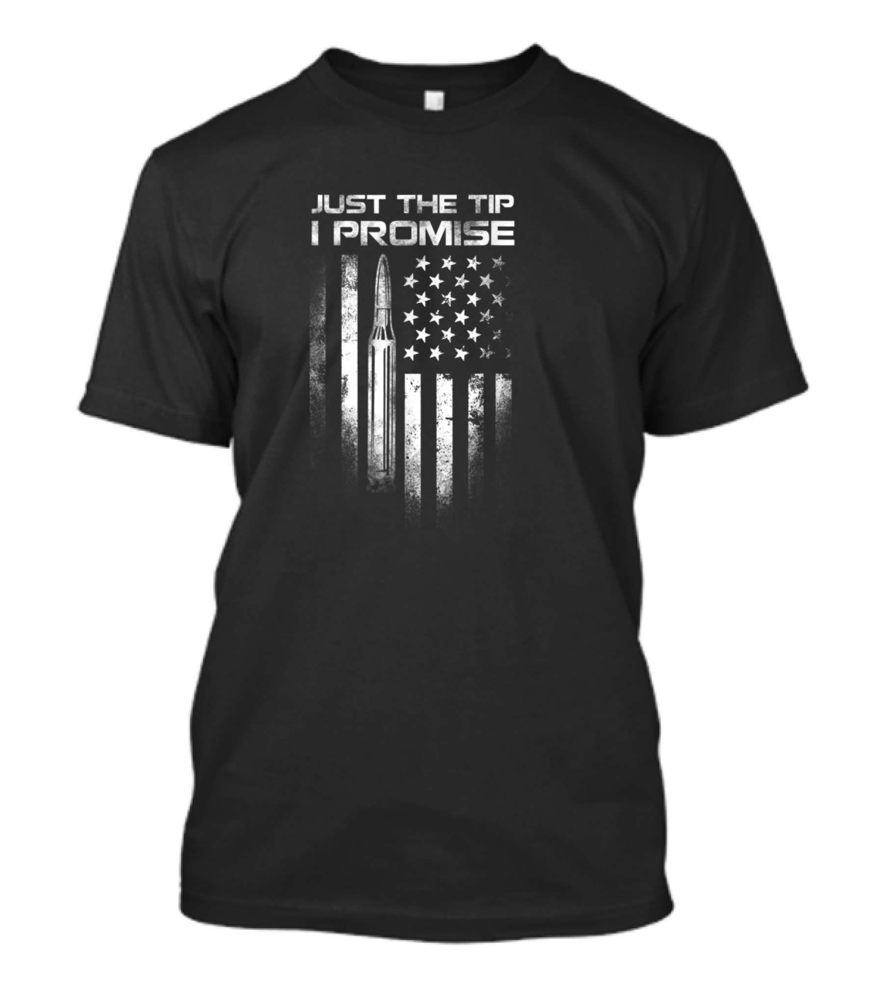 Veteran Just The Tip I Promise Bullet US Flag T-Shirt