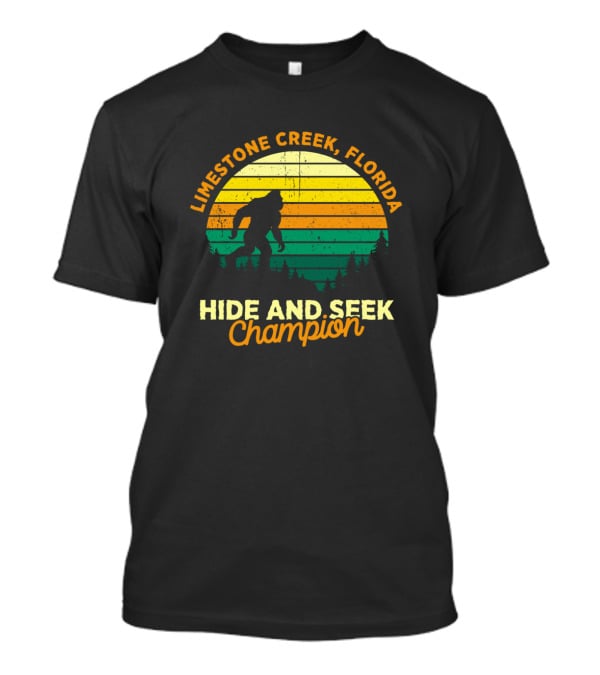 Limestone Creek Florida Hide And Seek Champion Retro Bigfoot T-Shirt