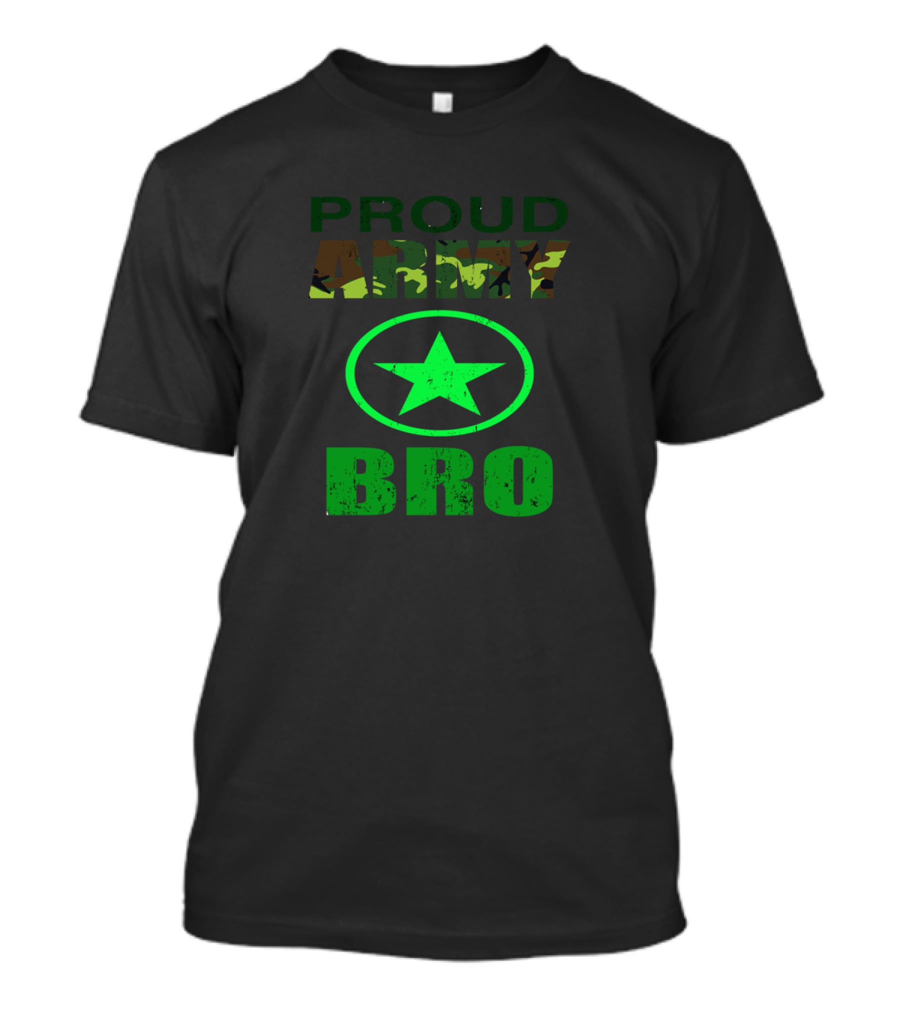 Proud Army Bro Camouflage Star T-Shirt