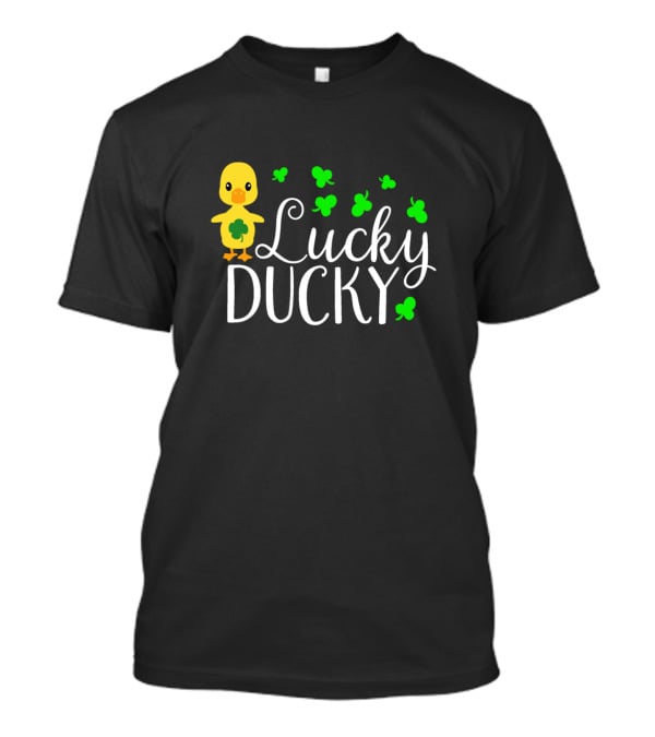 Lucky Ducky Irish Bird With Shamrocks T-Shirt