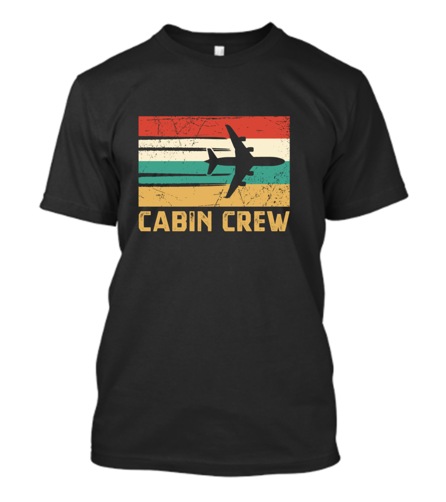 Cabin Crew Retro Airplane T-Shirt