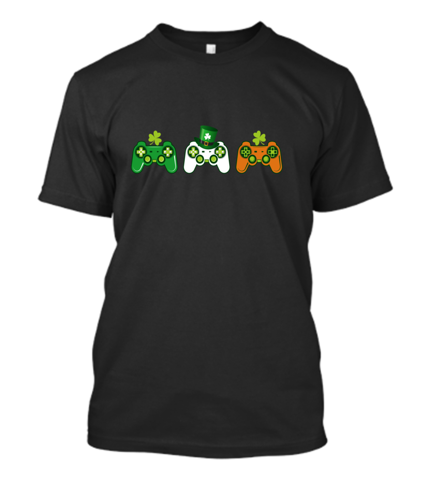 St. Patrick's Day Irish Gamer Controller Shamrock Hat T-Shirt