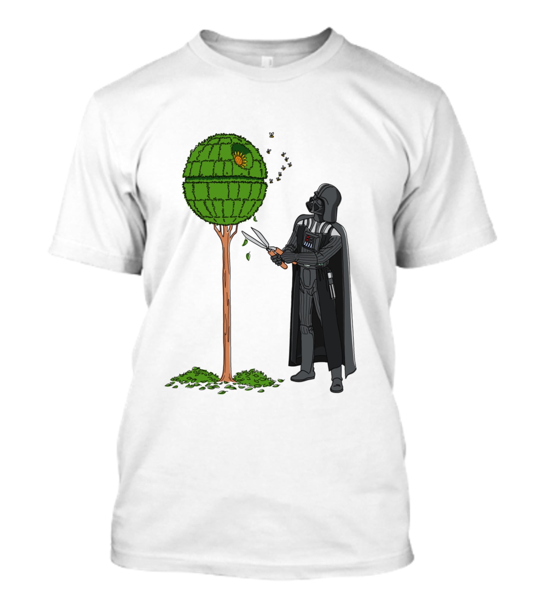 Darth Vader Pruning Death Star Topiary With Hedge Clippers T-Shirt
