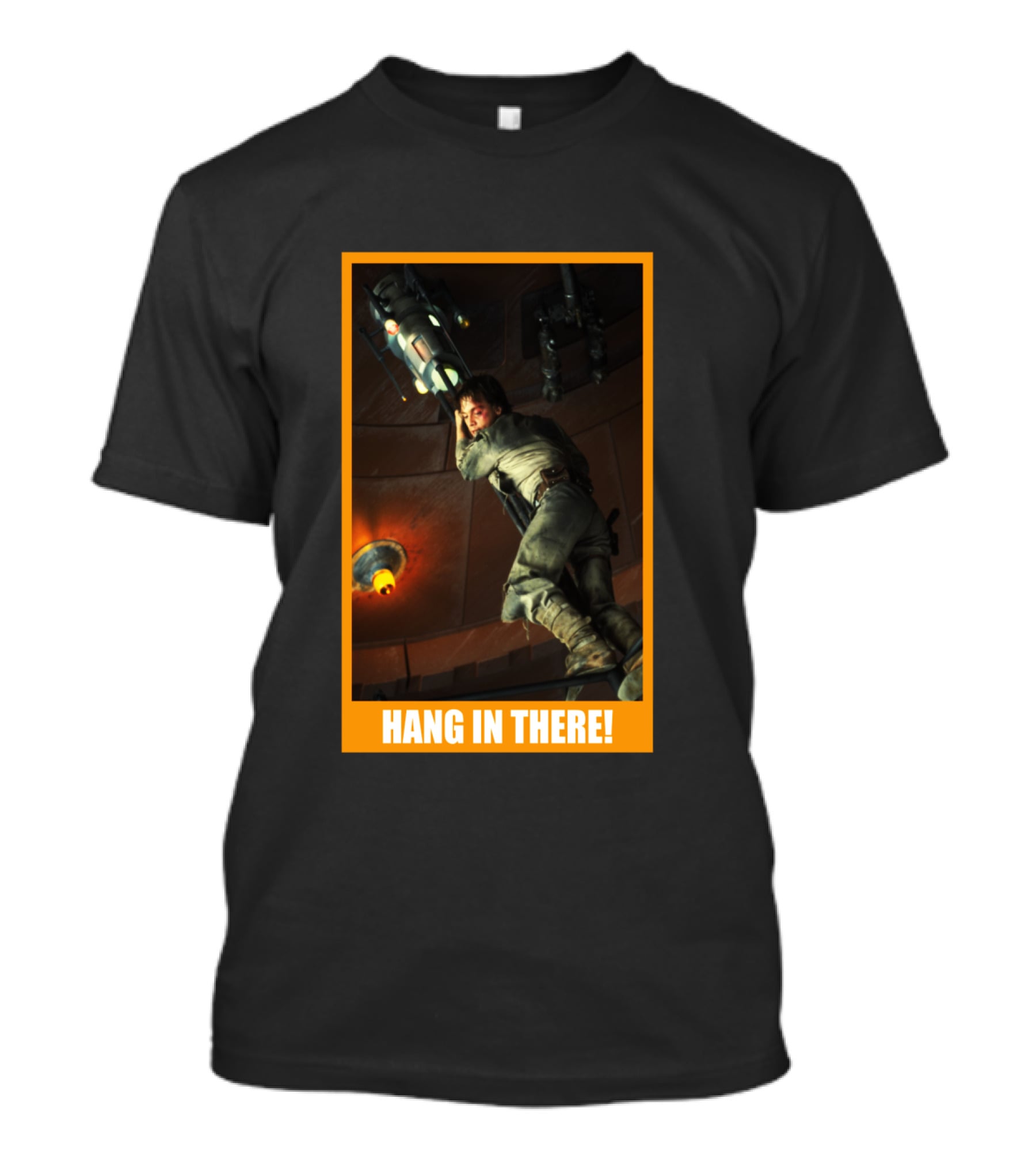 Luke Skywalker Hang In There Jedi Perseverance Message T-Shirt
