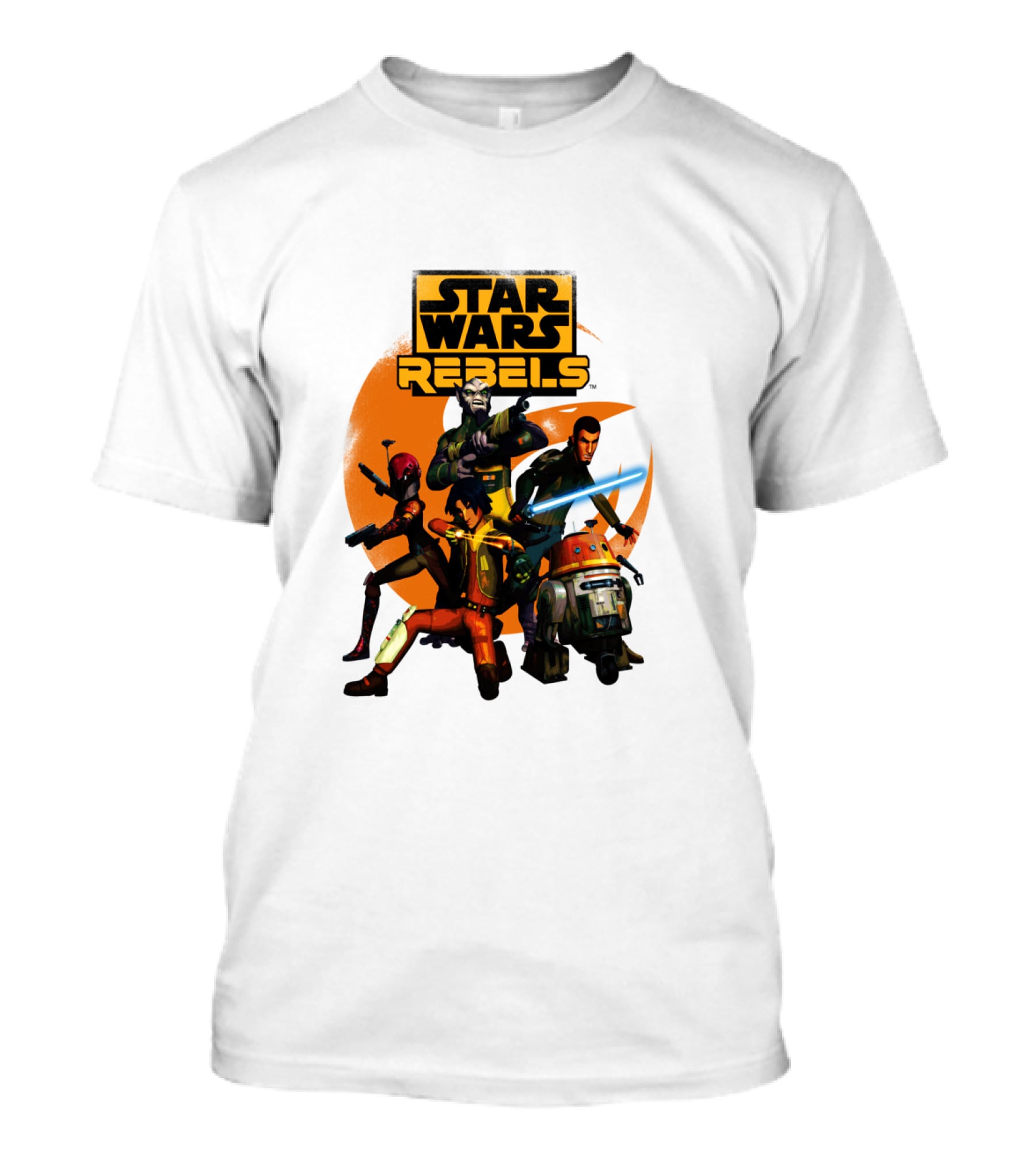 Star Wars Rebels The Good Guys Characters Group Action Scene T-Shirt