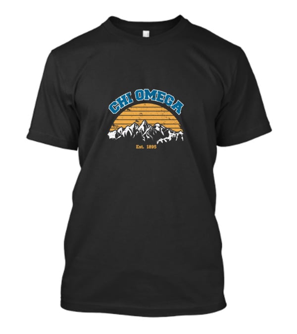 Chi Omega Est. 1895 Mountain Sunset T-Shirt
