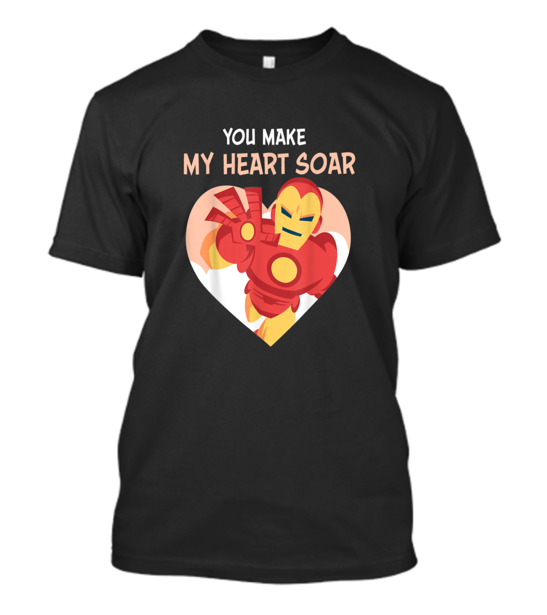 Iron Man You Make My Heart Soar Marvel Hero In Heart Shape T-Shirt