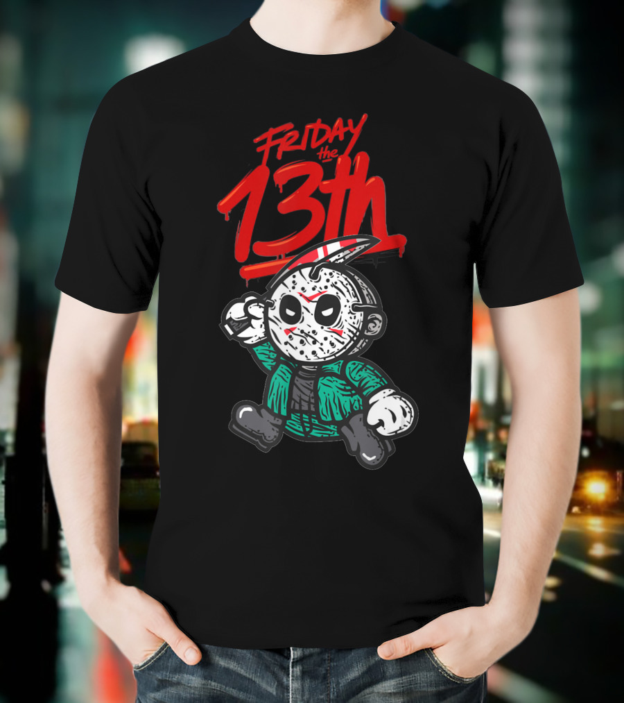 Friday The 13th Cute Baby Horror Characters Playing Horror T-Shirt