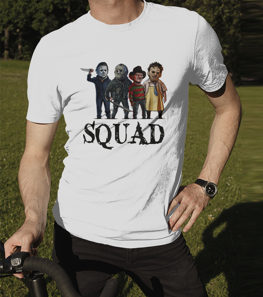 Halloween Horror Movies Fan Lover Squad Iconic Characters T-Shirt