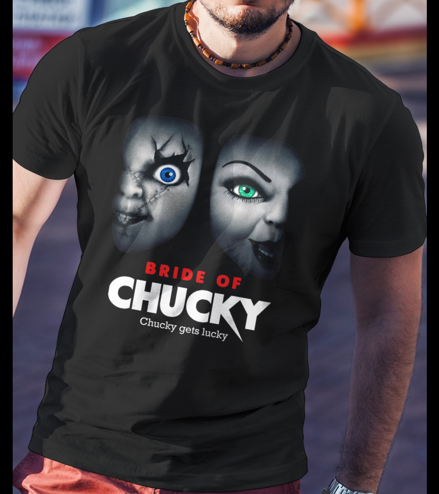 Bride Of Chucky Chucky Gets Lucky Halloween Scary Horror T-Shirt
