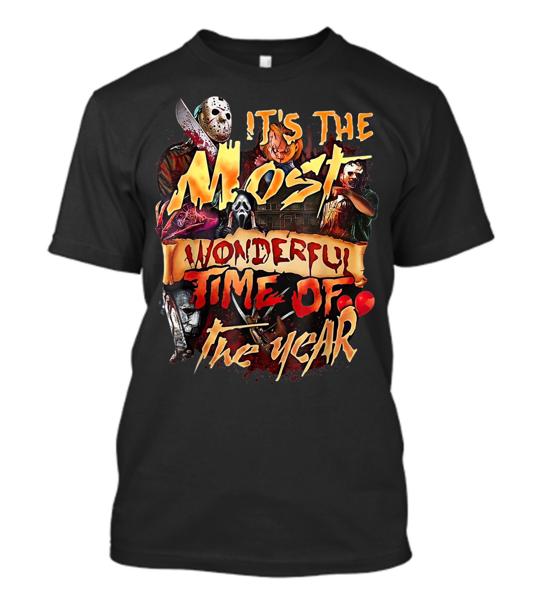 It's The Most Wonderful Time Of The Year Horror Icons Collage T-Shirt