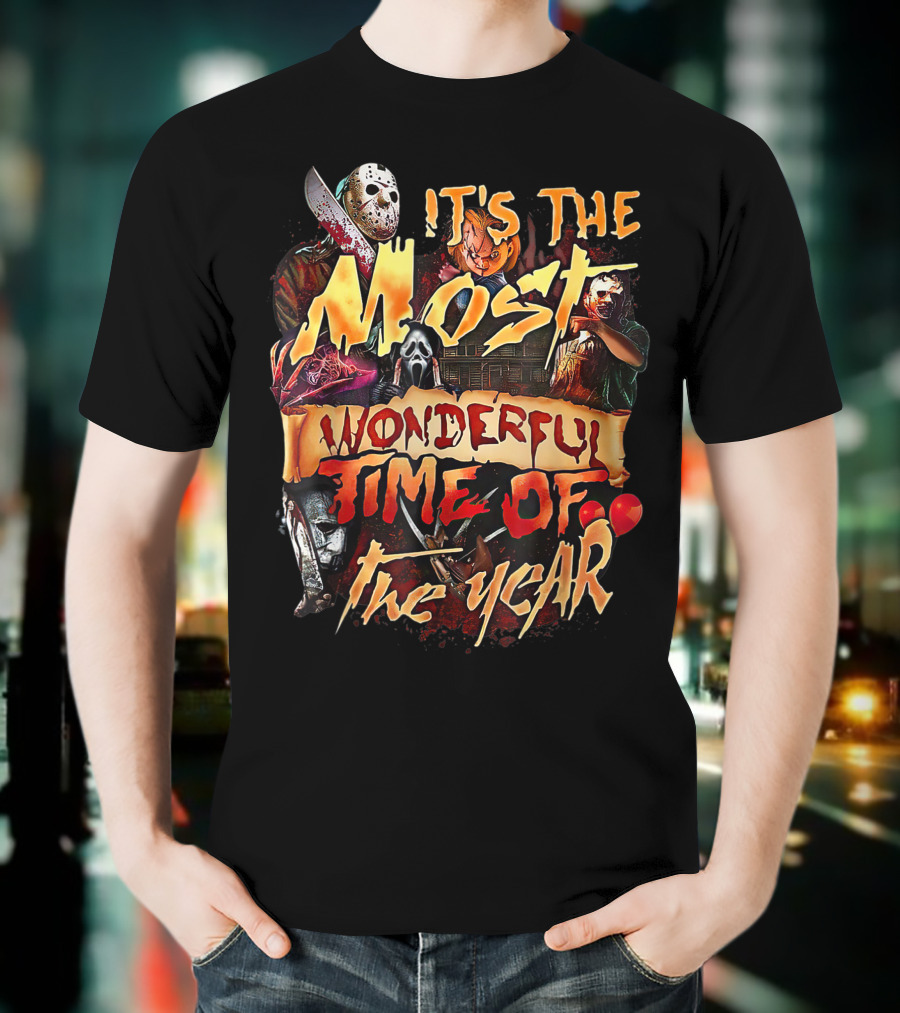 It's The Most Wonderful Time Of The Year Horror Icons Collage T-Shirt