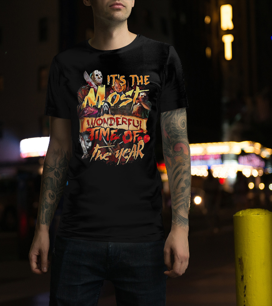 It's The Most Wonderful Time Of The Year Horror Icons Collage T-Shirt