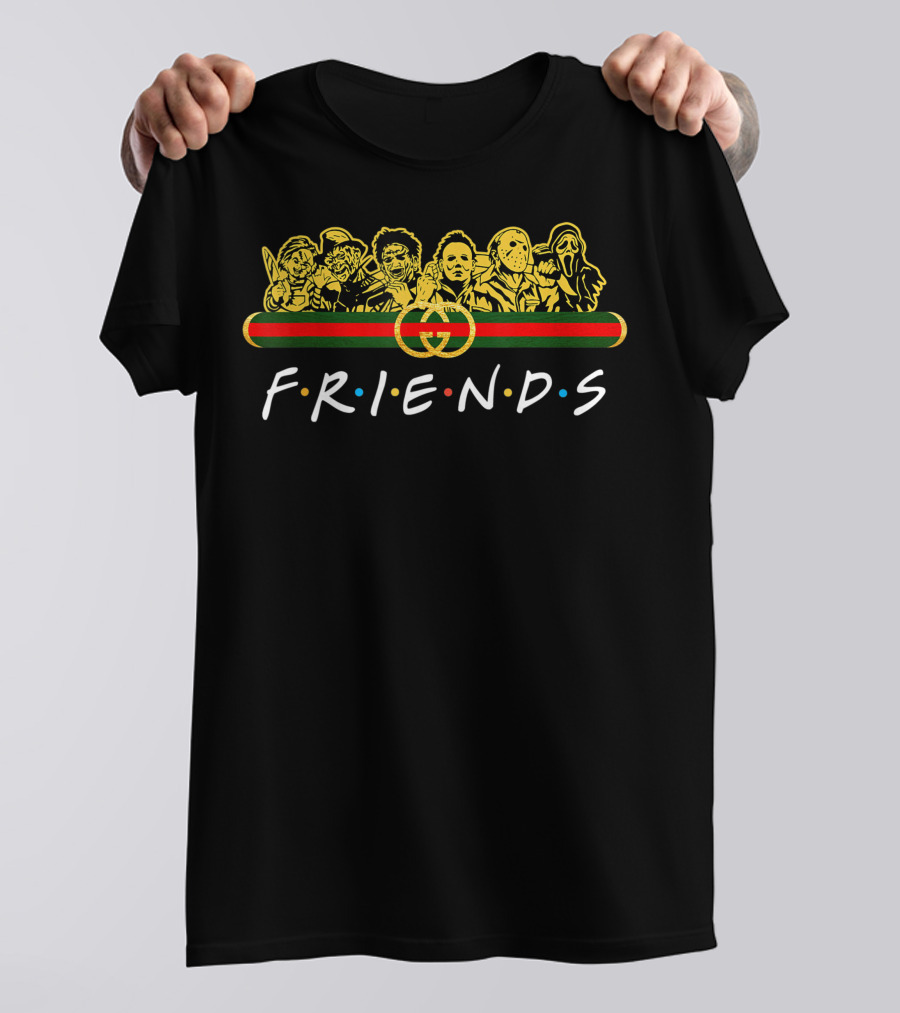 Vintage Horror Icons Friends Halloween Costume T-Shirt