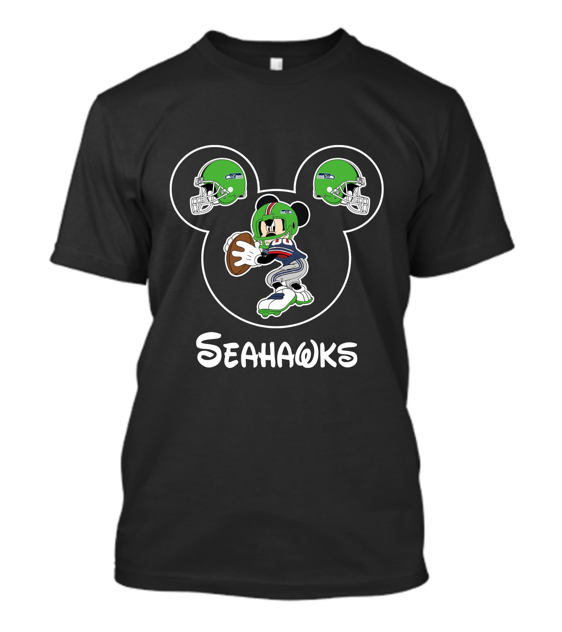 Mickey Mouse Seahawks Football Helmets T-Shirt