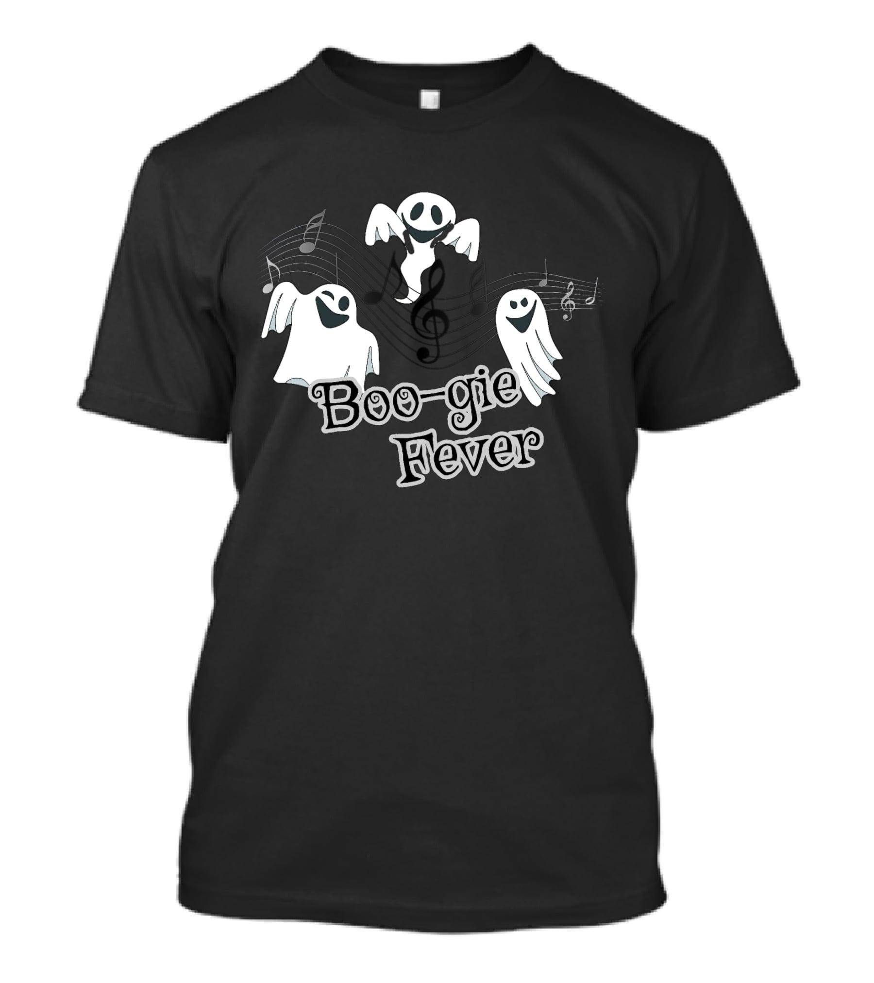Boo-gie Fever Cute Ghost Halloween Music T-Shirt