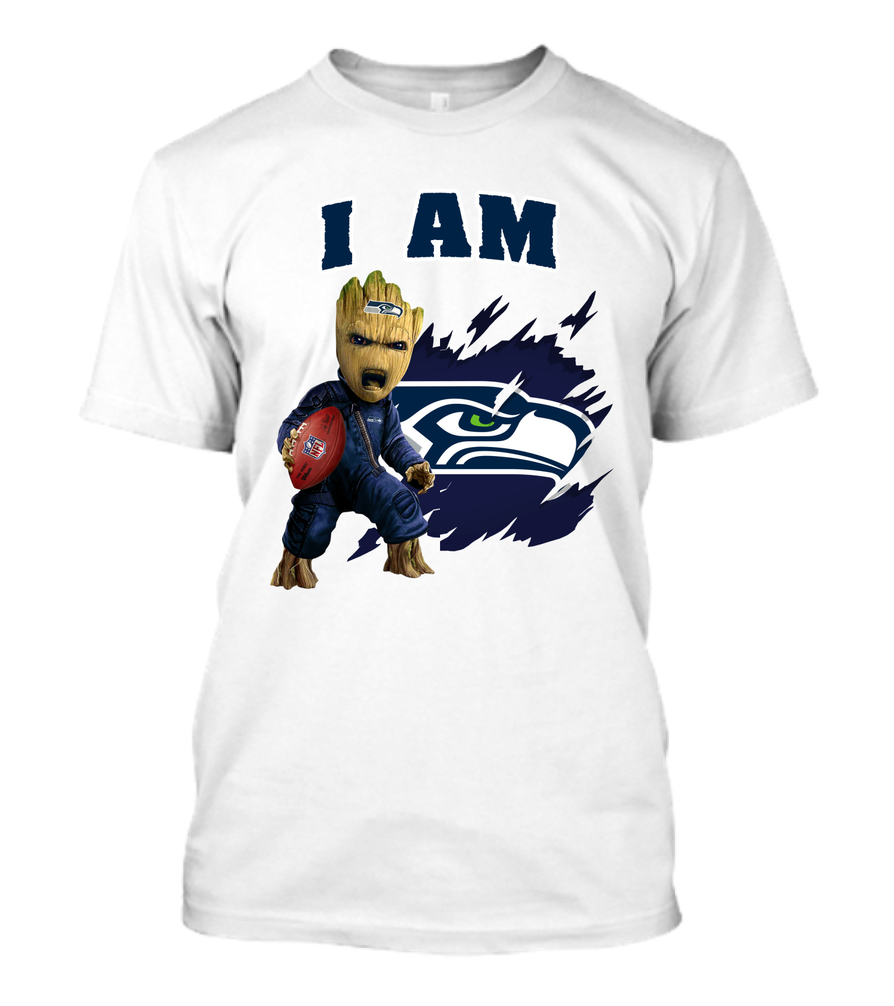 I Am Groot Seattle Seahawks Football T-Shirt