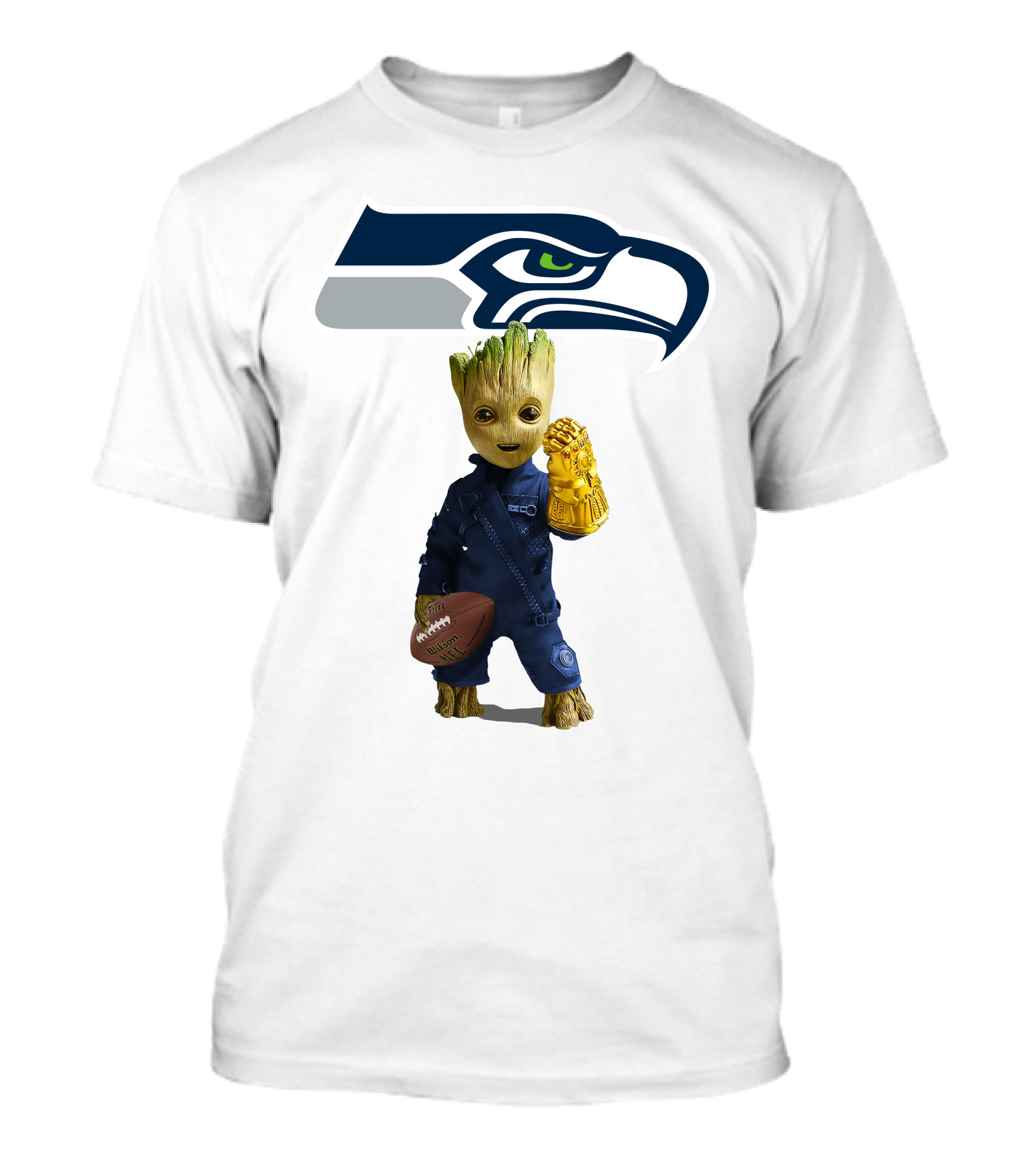 Seattle Seahawks Groot Football Infinity Glove T-Shirt
