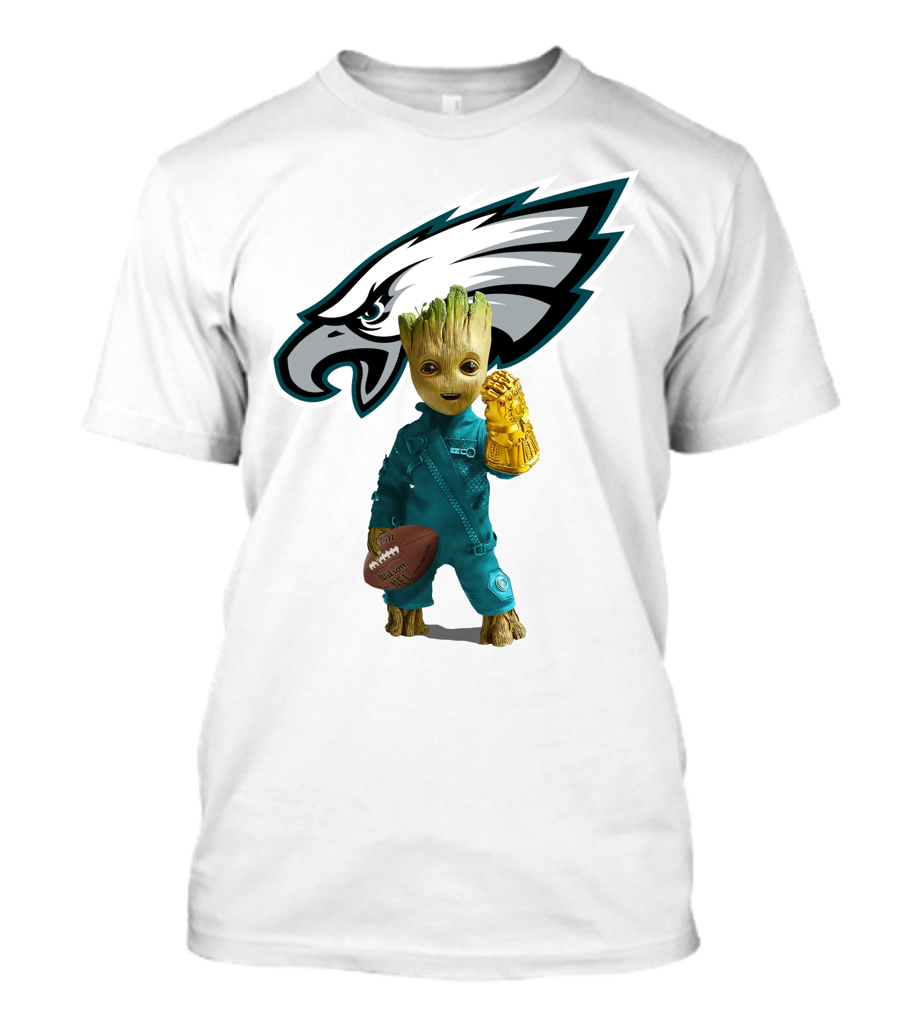 Philadelphia Eagles Baby Groot Infinity Gauntlet Football T-Shirt
