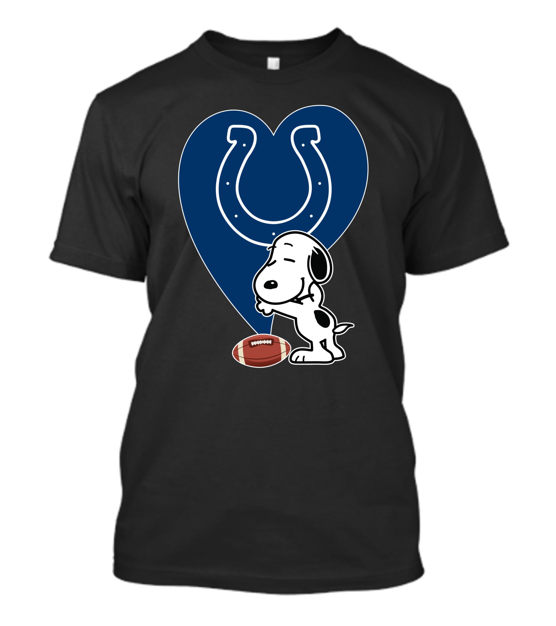 Indianapolis Colts Snoopy Football Heart Hug T-Shirt