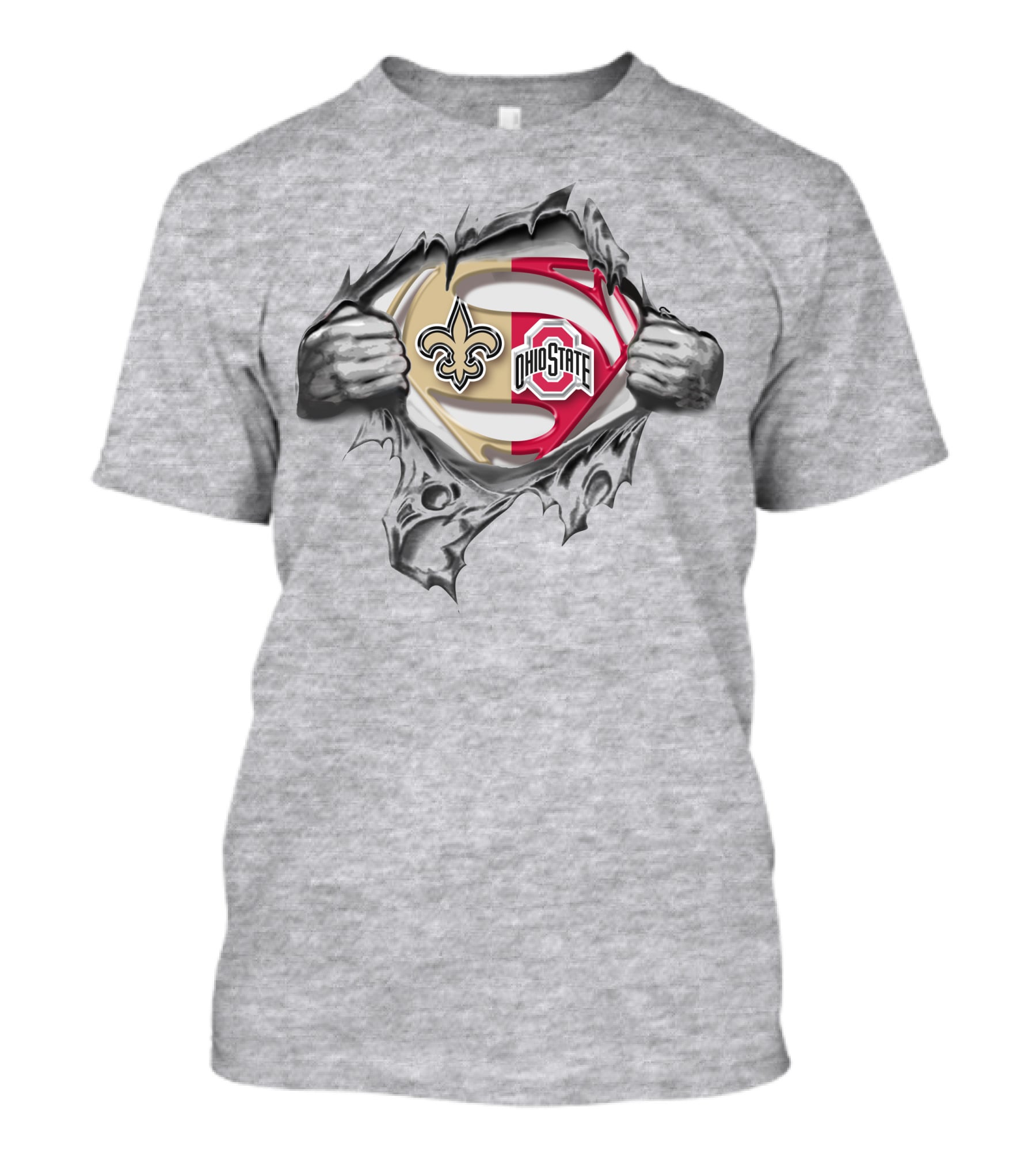 New Orleans Saints Ohio State Buckeyes Super Man T-Shirt