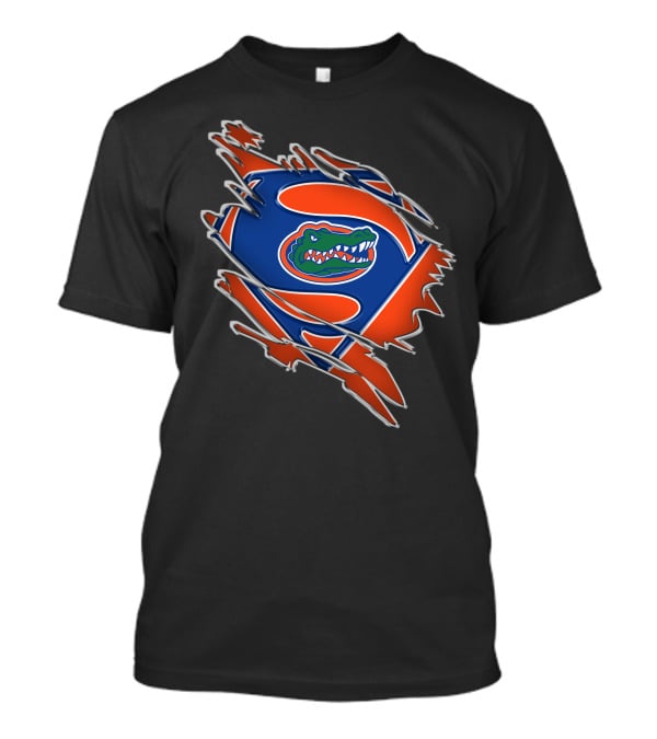 Florida Gators Super Man Logo With Alligator Emblem T-Shirt
