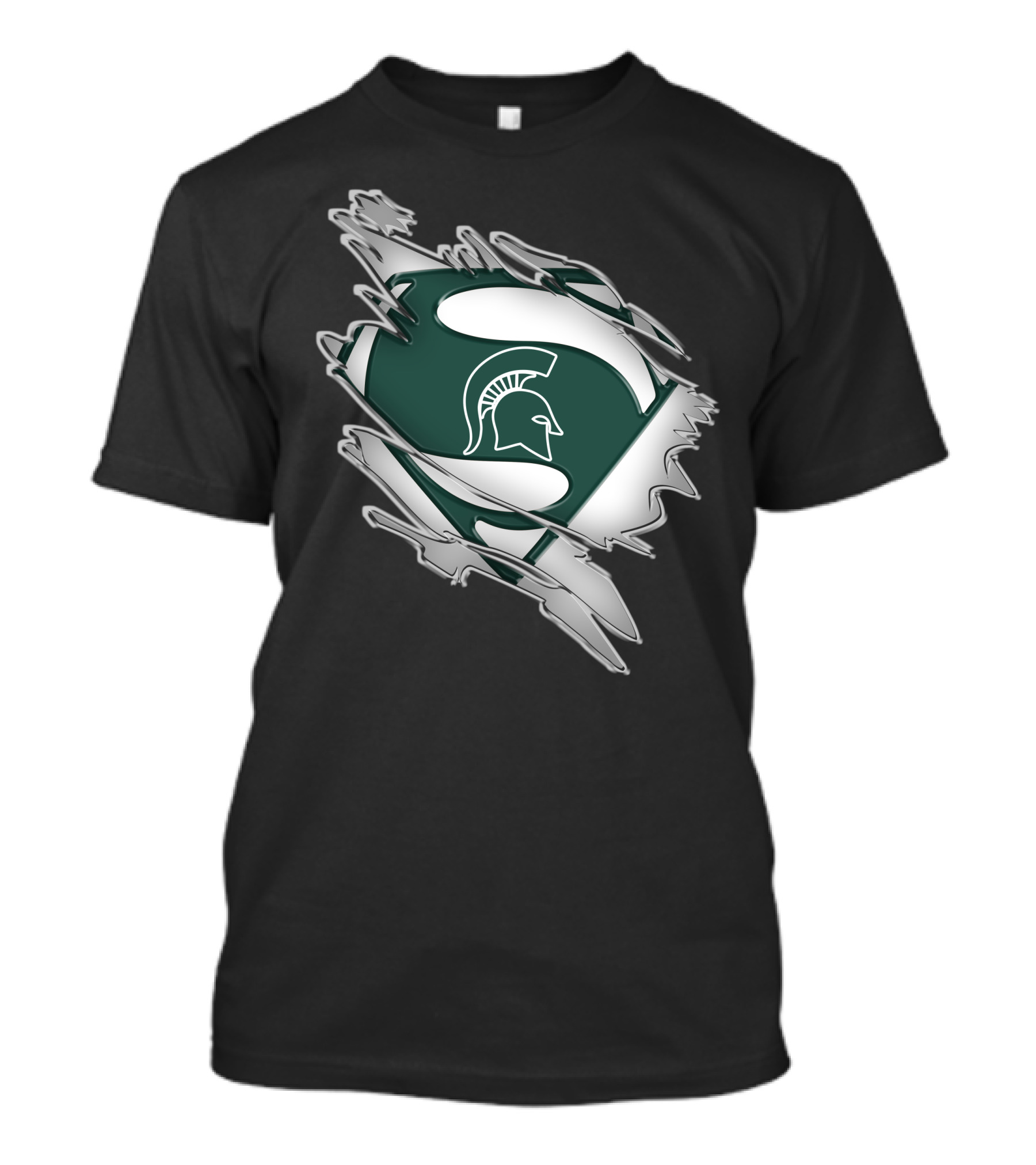 Michigan State Spartans Superman Logo Shield T-Shirt