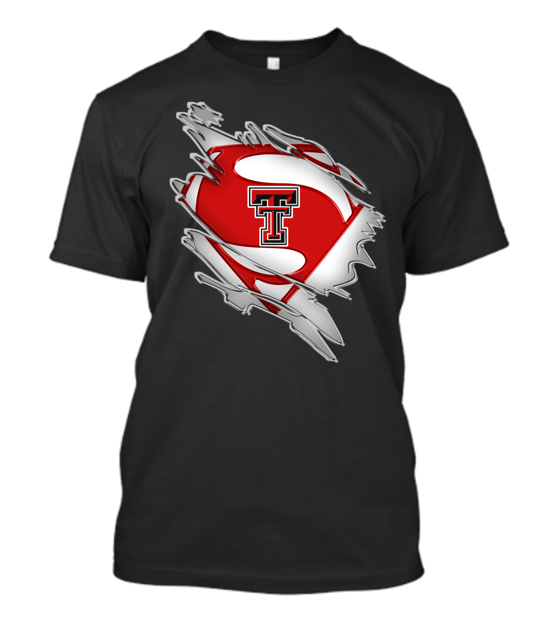 Texas Tech Red Raiders Double T Superman Shield T-Shirt