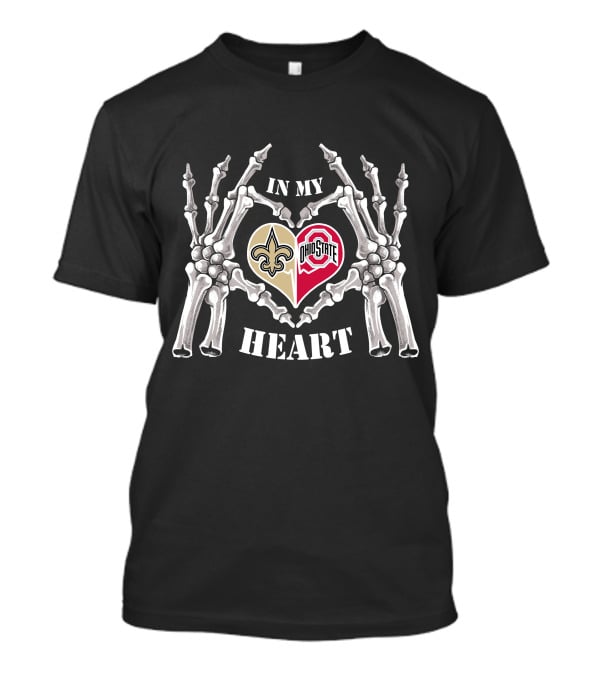 In My Heart New Orleans Saints Ohio State Buckeyes T-Shirt