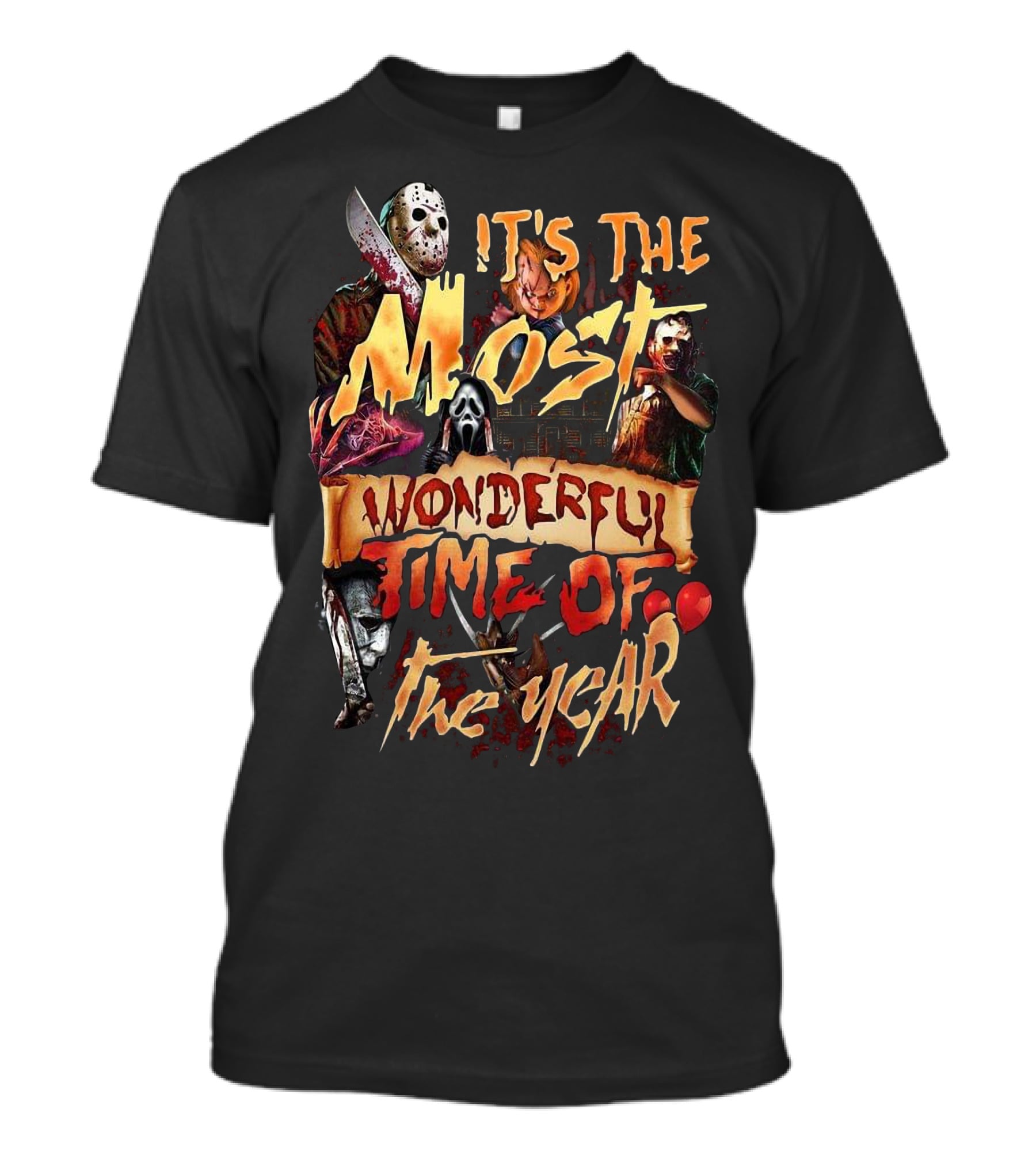 It's The Most Wonderful Time Of The Year Jason Voorhees Freddy Krueger Pennywise Ghostface Michael Myers T-Shirt