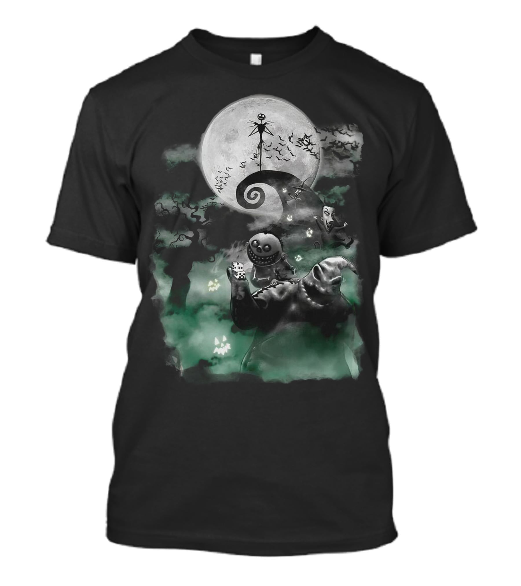 Halloween Full Moon Night Jack Skellington Pumpkin King T-Shirt