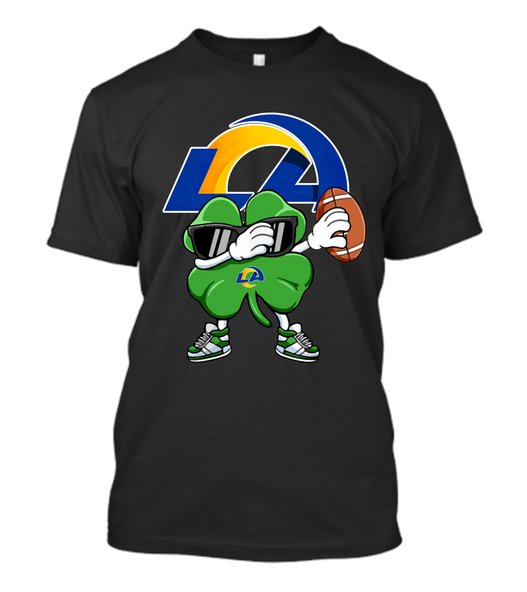 Los Angeles Rams Shamrock Football Dab T-Shirt