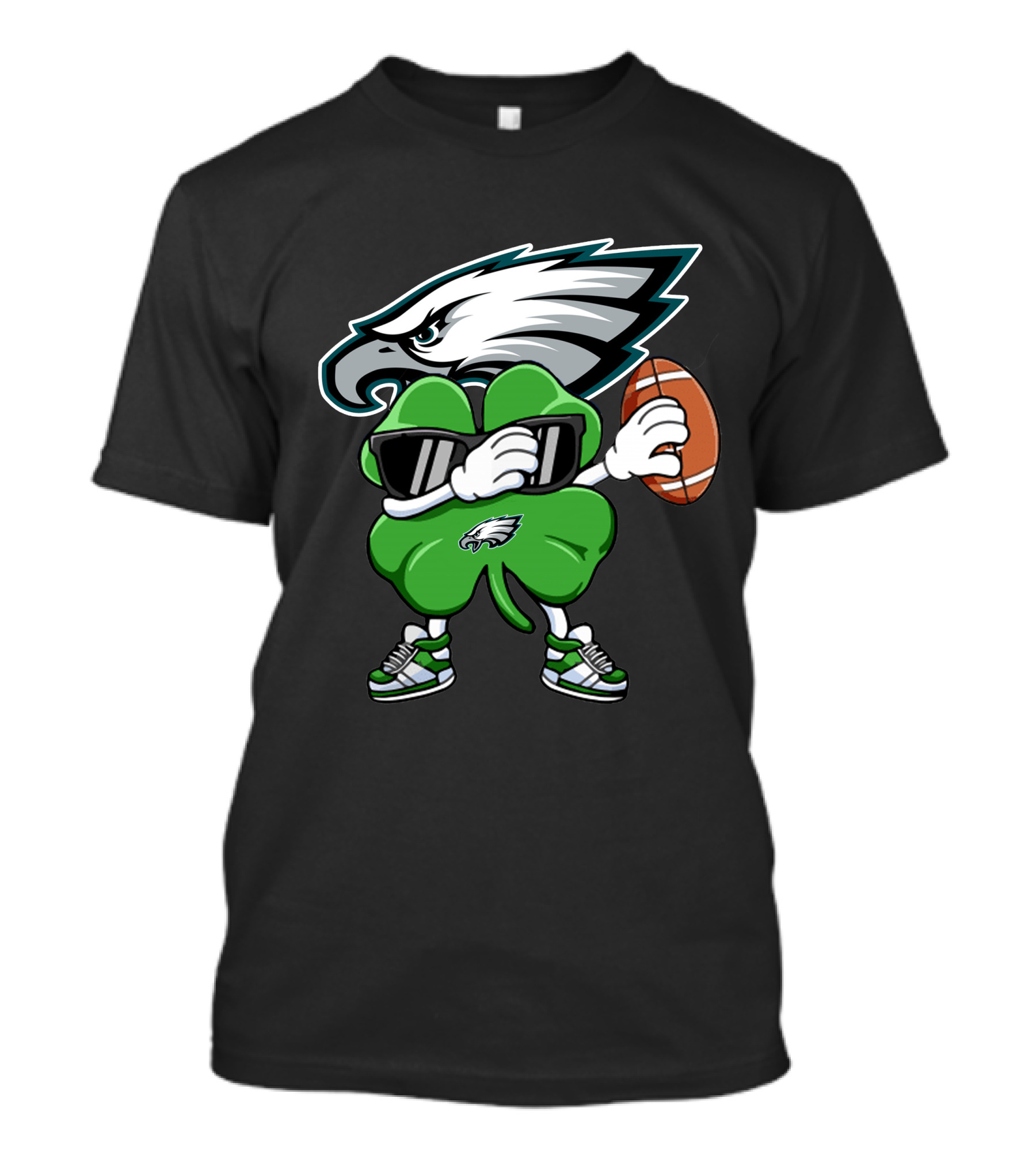 Philadelphia Eagles Shamrock Football Mascot T-Shirt