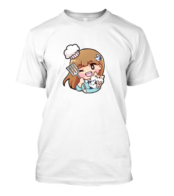 Offlinetv Twitter Cartoon Chef Girl With Pets And Spatula T-Shirt