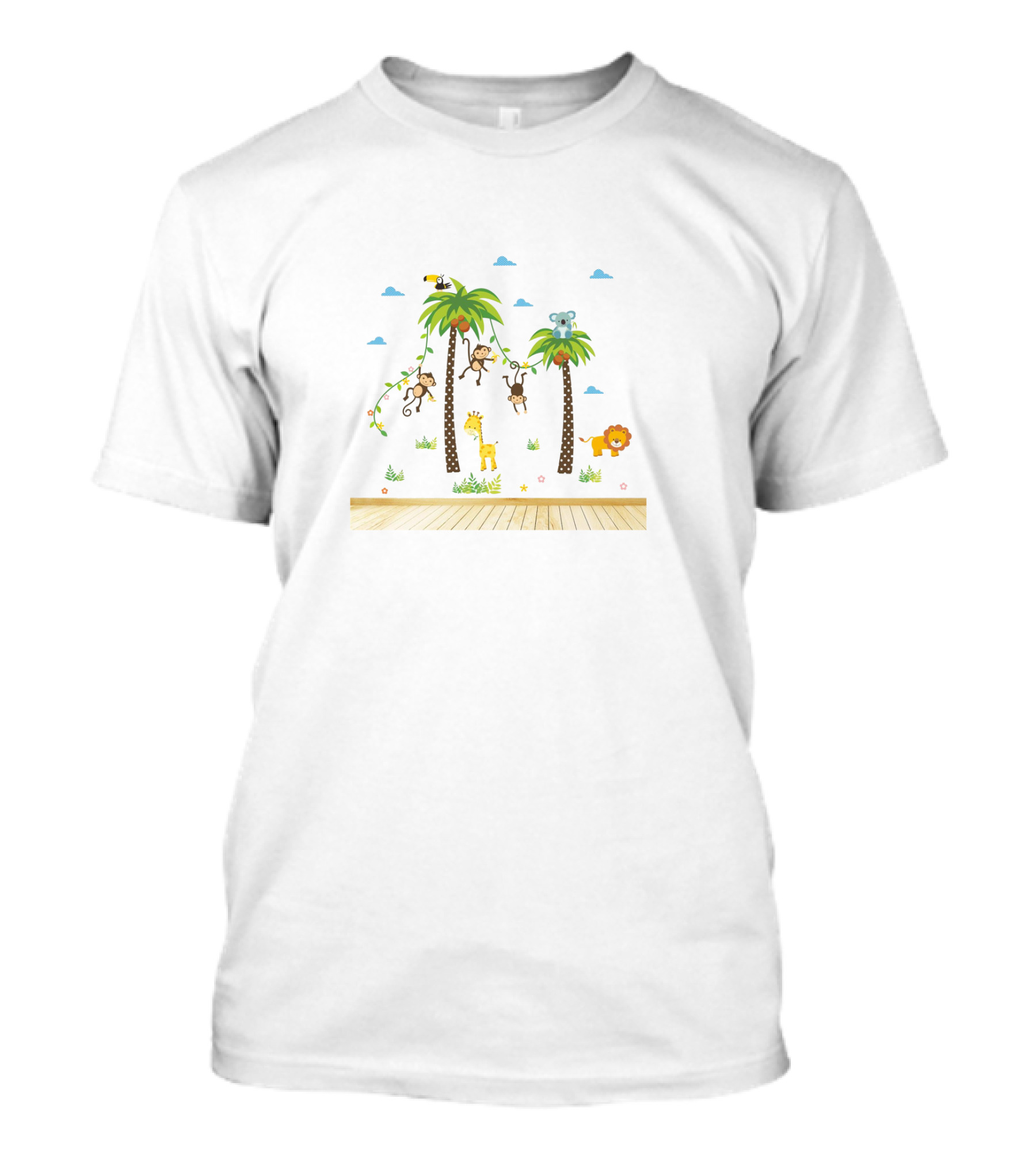 Bbhmerch Jungle Animals With Trees And Monkeys T-Shirt