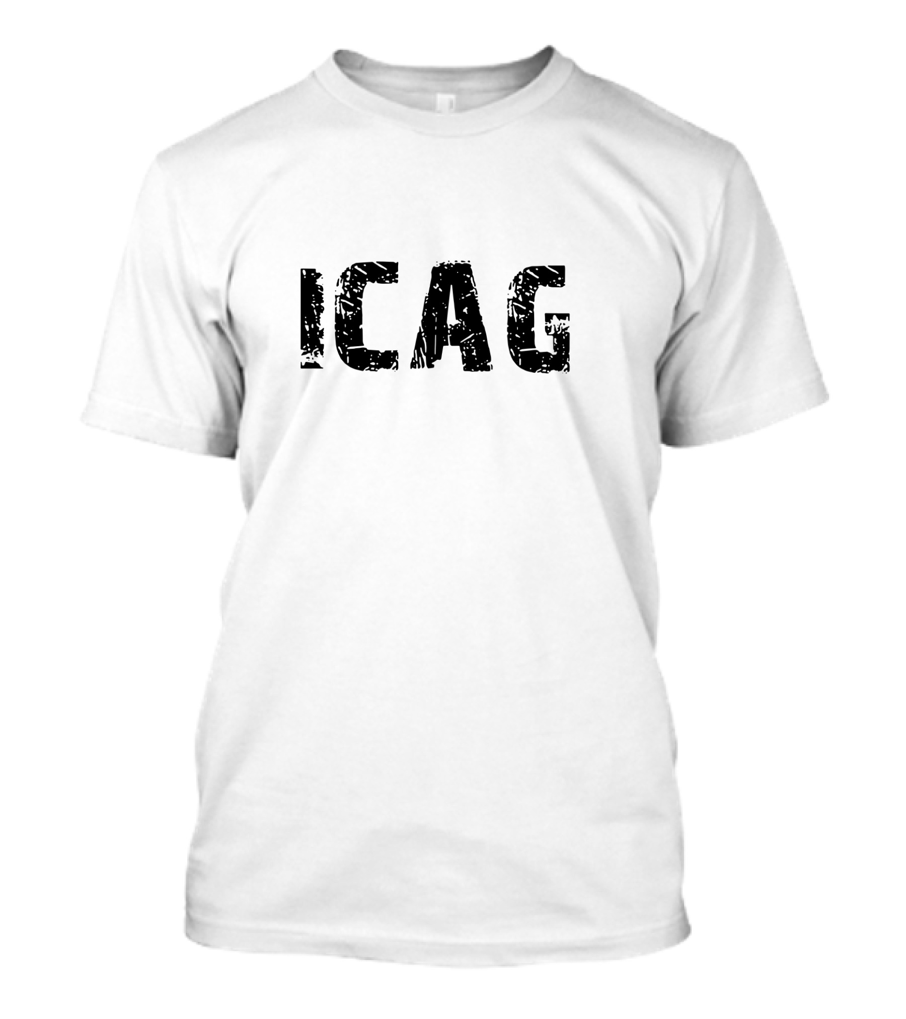 ICAG Distressed Lettering T-Shirt