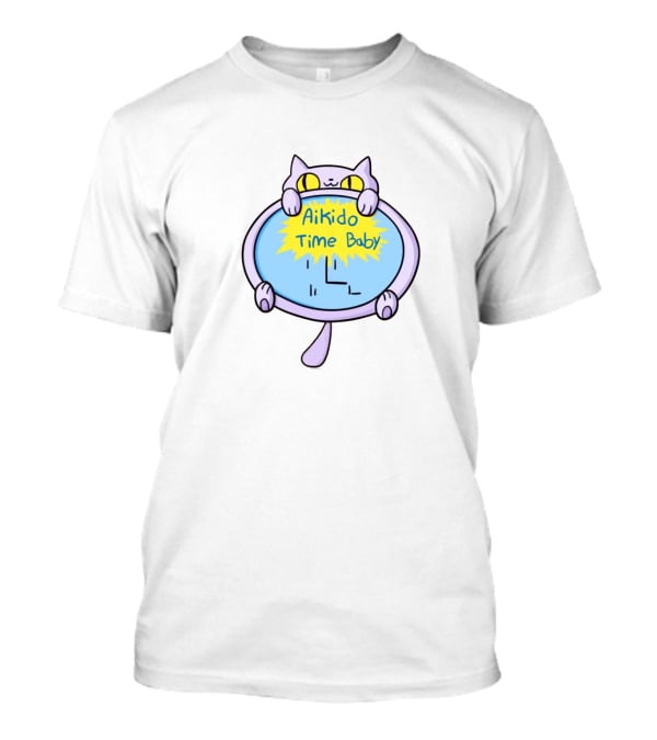 Aikido Time Baby Cat Clock Odd1sOut T-Shirt