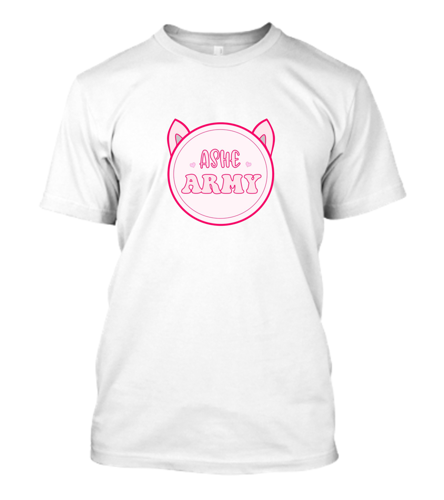 Ashe Army Pink Ears Badge T-Shirt