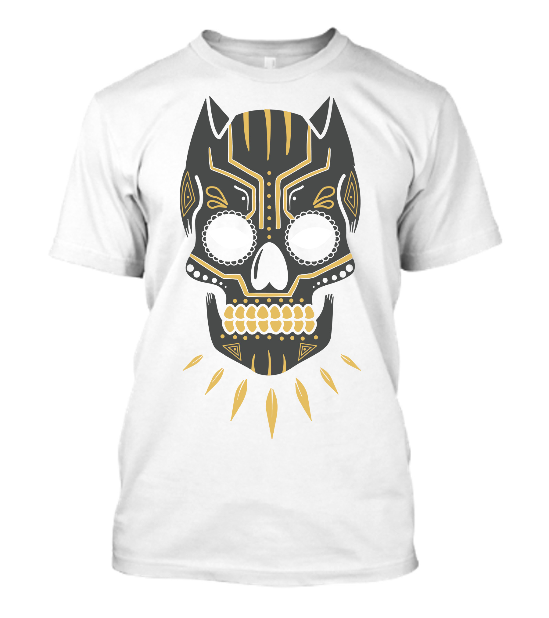 Black Panther Sugar Skull Mask T-Shirt