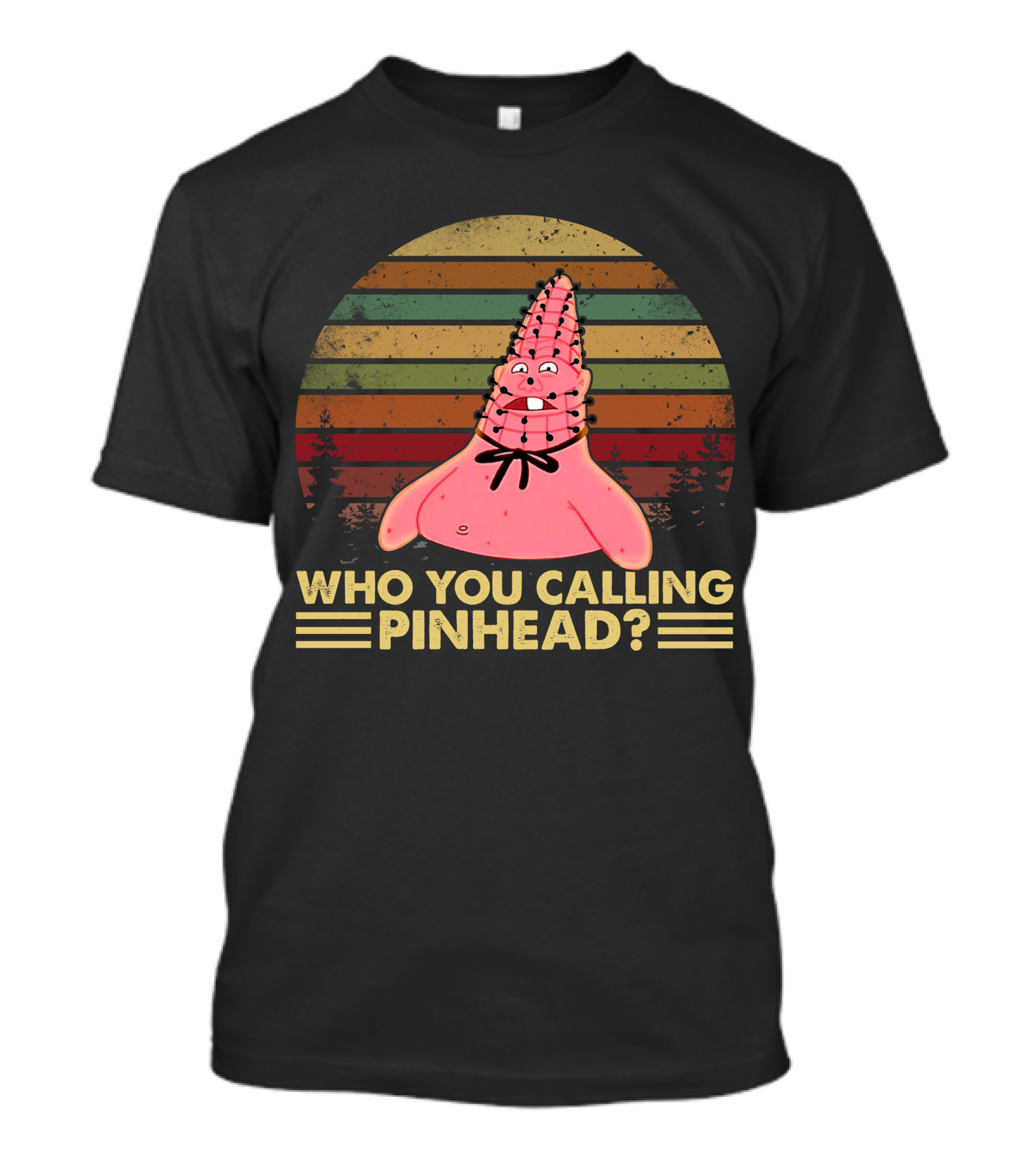 Who You Calling Pinhead Vintage Retro Sunset T-Shirt
