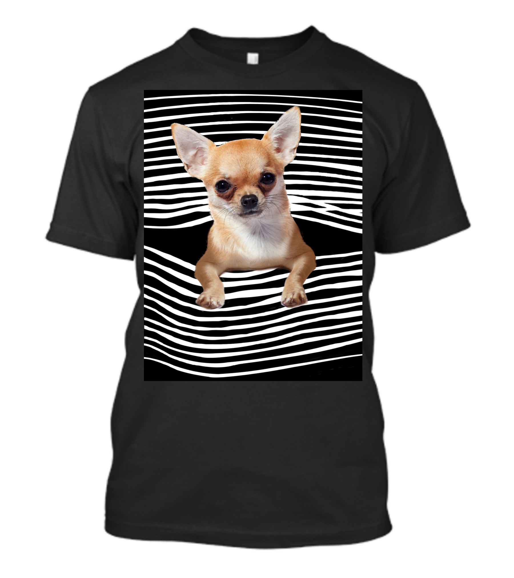 Chihuahua Optical Illusion Stripes ABCS T-Shirt