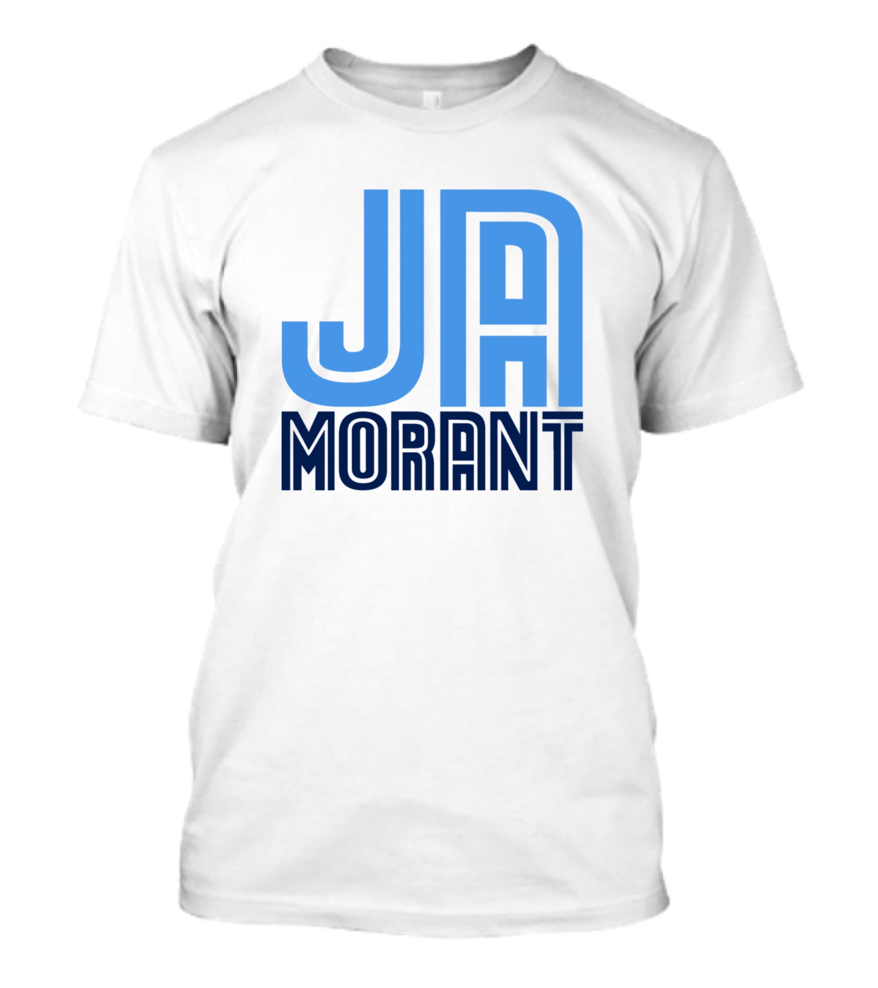 Ja Morant Memphis Basketball Blue Text T-Shirt