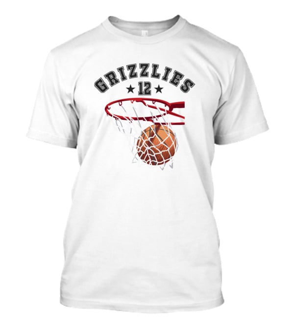 Grizzlies 12 Basketball Hoop Dunk T-Shirt