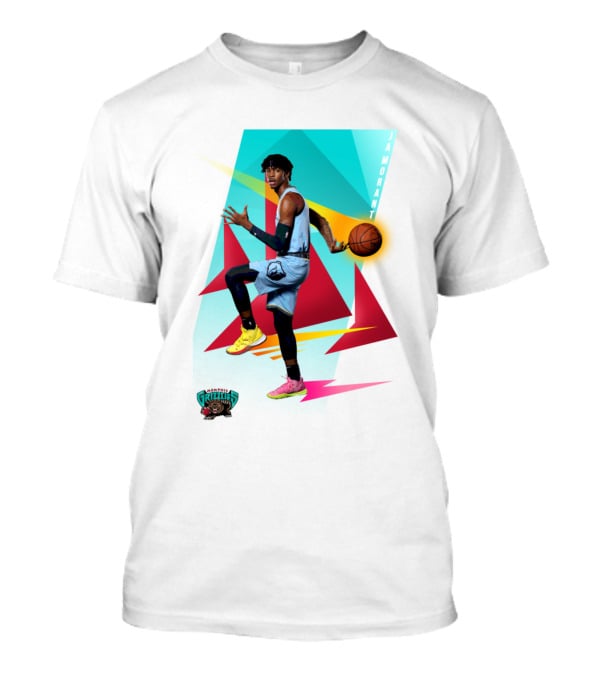 Ja Morant Memphis Grizzlies Retro Vibe Basketball Action T-Shirt