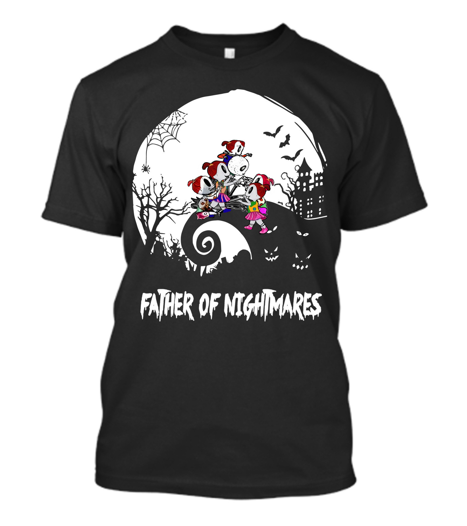 Father Of Nightmares Haunted Halloween Scene T-Shirt